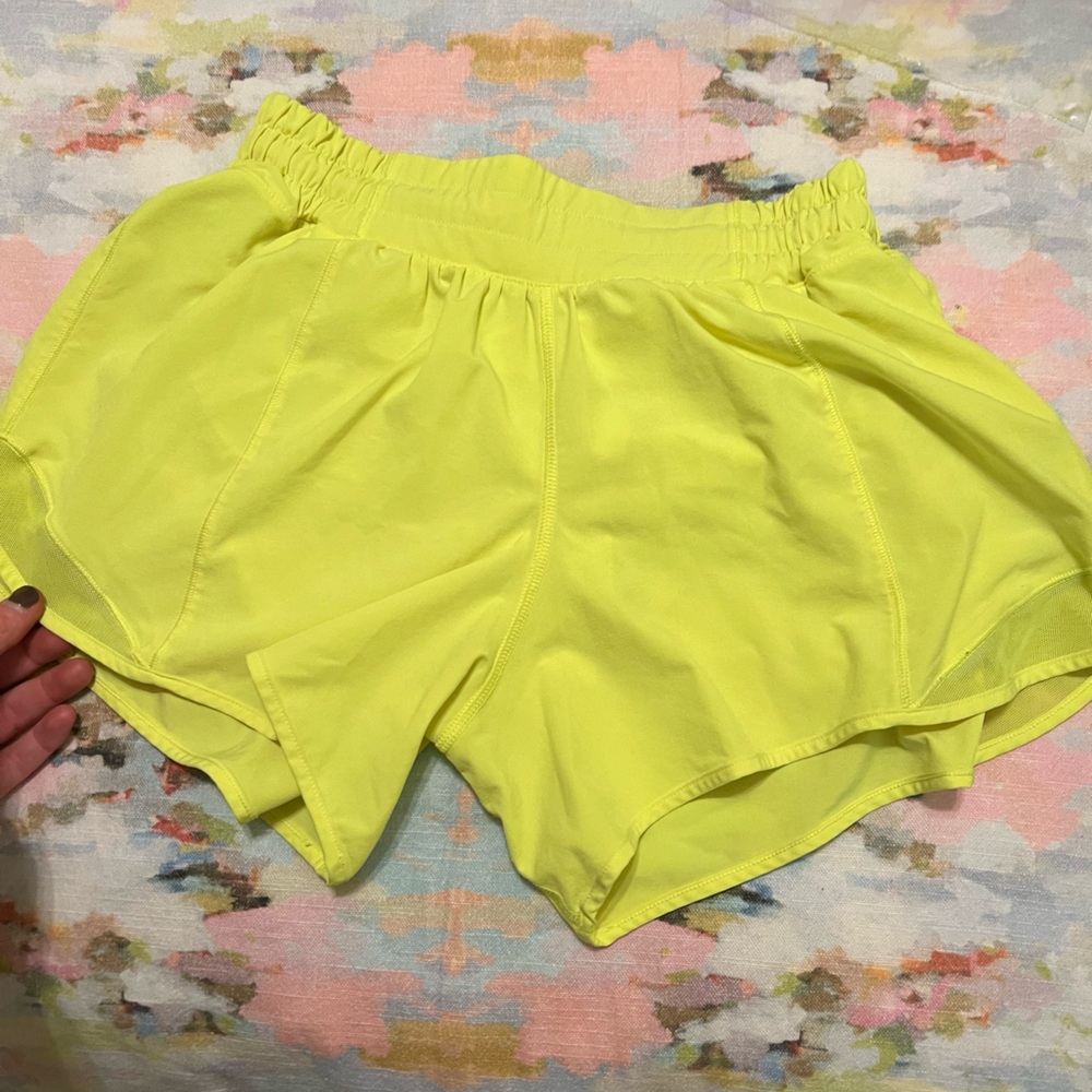 Lululemon Athletica Neon Yellow Women's Shorts 4”